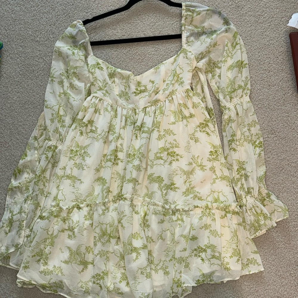 Urban Outfitters green and white dress. Size XS